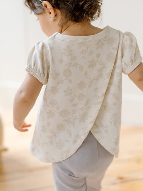 Colored Organics Cora Tulip Back Organic Short Sleeve Shirt In Brown