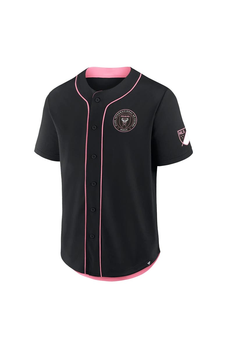 FANATICS Men's Fanatics Black Inter Miami CF Injury Time Baseball Jersey, Alternate, color, 
