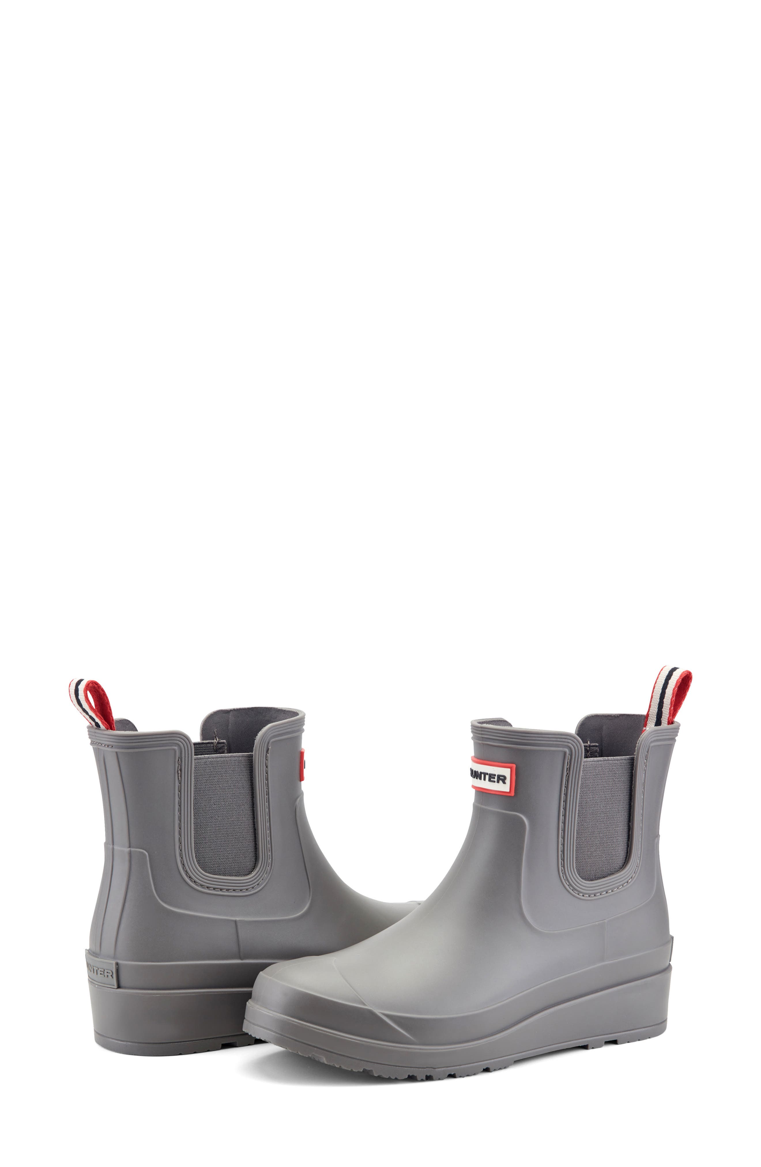 Hunter Tabitha Chelsea Waterproof Rain Boot, Alternate, color, Dark Gray