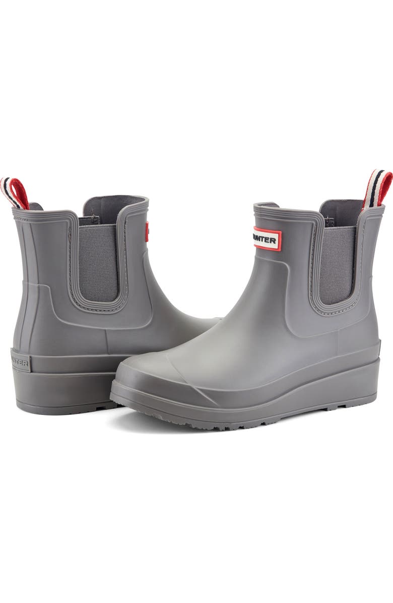 Hunter Tabitha Chelsea Waterproof Rain Boot, Alternate, color, Dark Gray