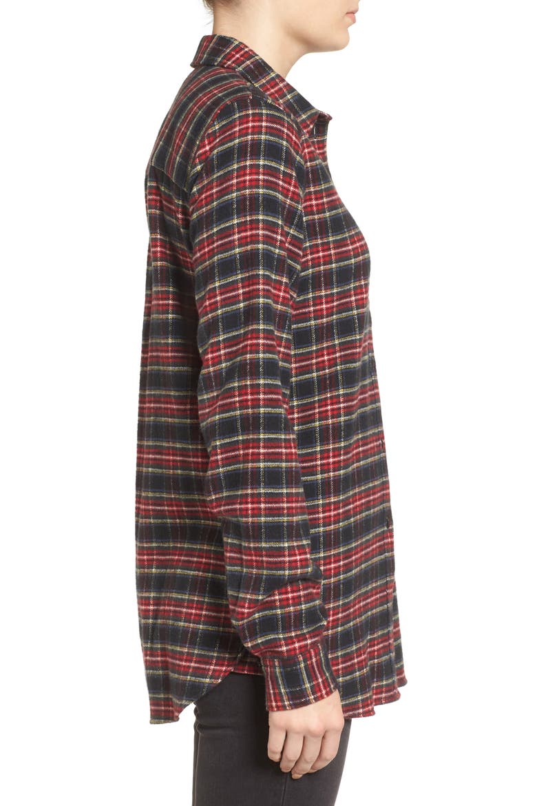 Slim Boyfriend Shirt, Alternate, color, TRUE BLACK