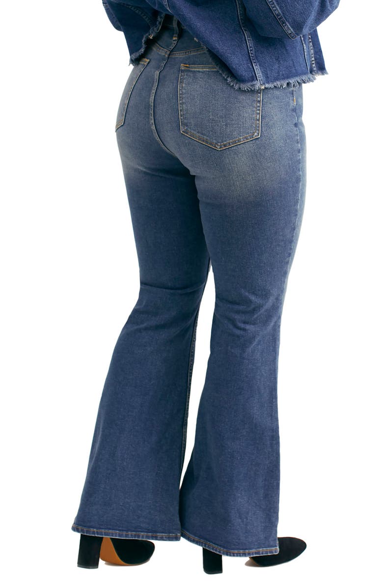 Free People CRVY by Free People Robin High Waist Flare Jeans, Alternate, color,