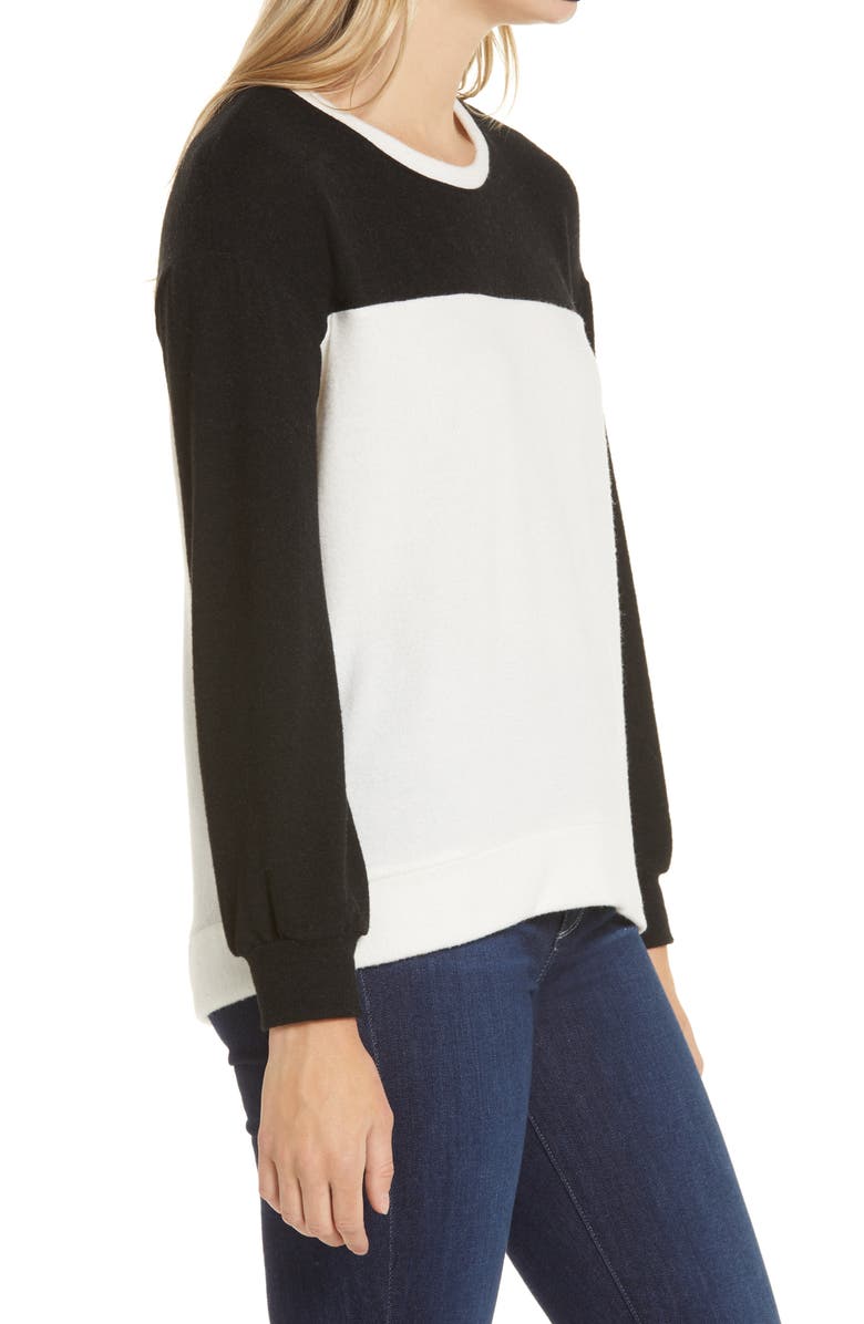 GIBSONLOOK Colorblock Cozy Semi-Sheer Pullover, Alternate, color, 