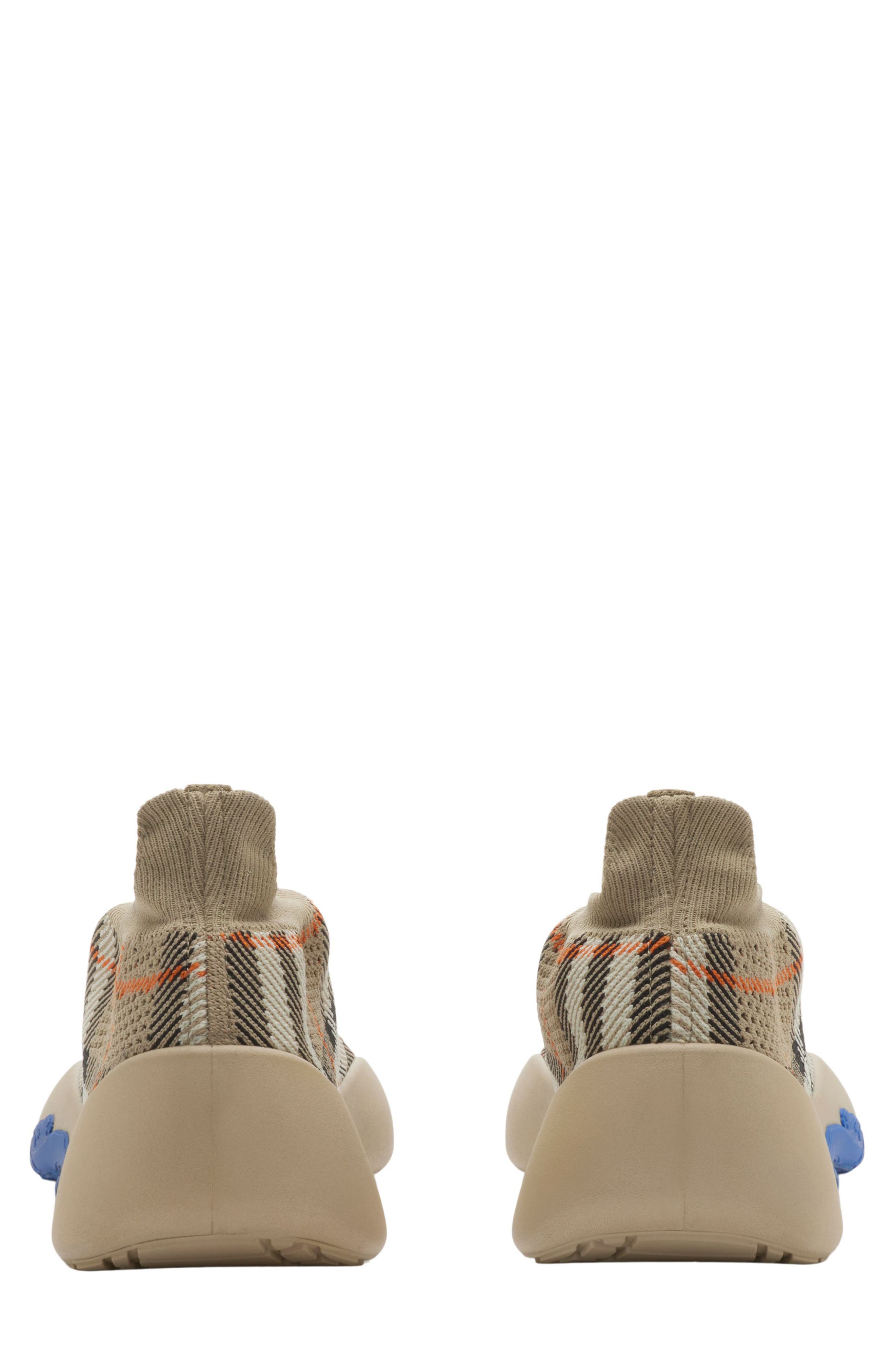 Burberry Neptune Check Knit Sneaker, Alternate, color, Sand Ip Check