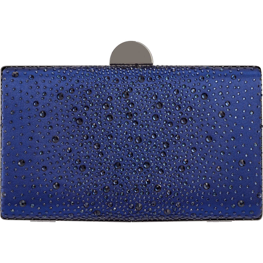 Lady Couture Glamorous Satin Evening Bag In Navy