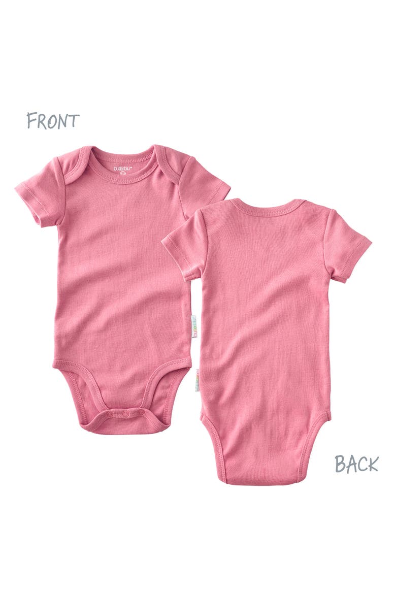 Avery Assorted 5-Pack Organic Cotton Bodysuits, Alternate, color, PINK