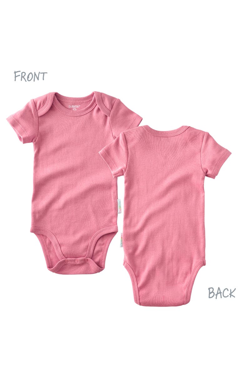 BUTTERBLU Avery Assorted 5-Pack Organic Cotton Bodysuits, Alternate, color, Pink