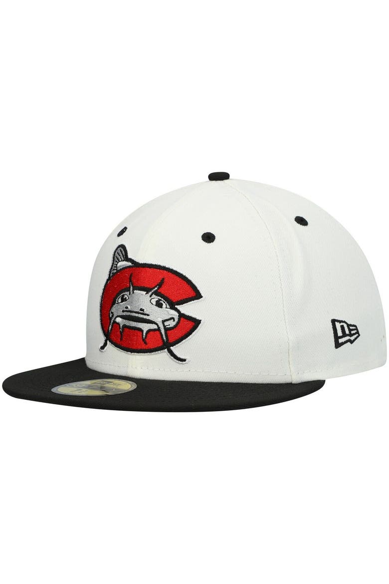 Men's New Era White Carolina Mudcats Authentic Collection Team Alternate 59FIFTY Fitted Hat, Main, color, White