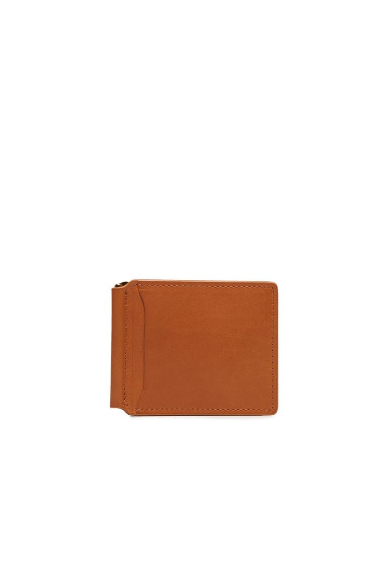 Spencer Leather Money Clip Wallet, Main, color, Tan