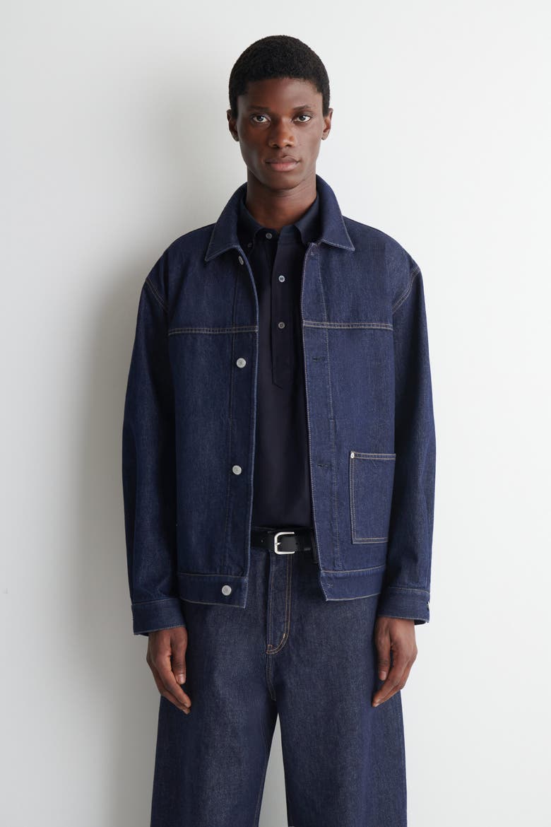 Denim Shirt Jacket, Alternate, color, DARK BLUE