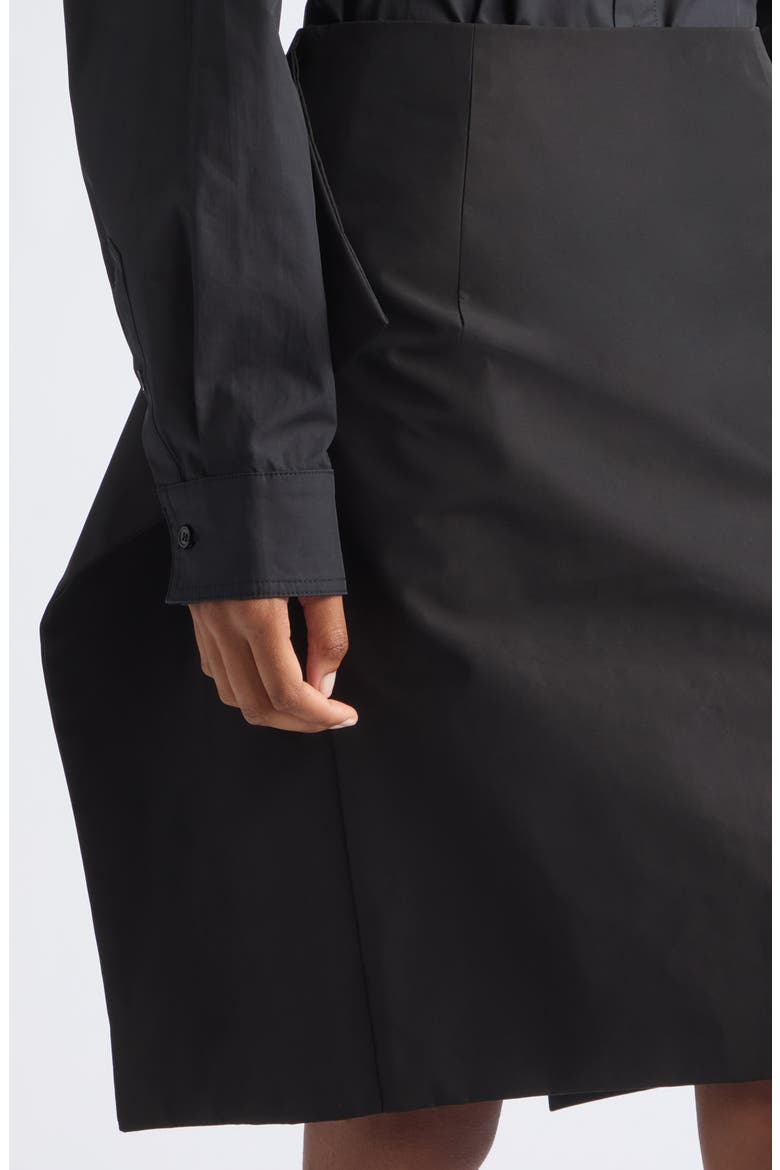 Contrast Back Midi Skirt, Alternate, color, BLACK/ MINT