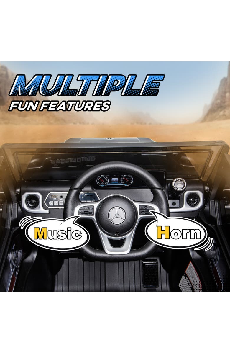 Aosom 12V Licensed Mercedes Benz G500 Ride on Truck with Remote Control, Suspension, Alternate, color, Black