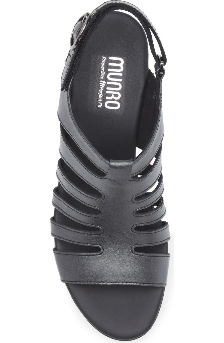 Munro Lanna Kitten Heel Slingback Sandal, Alternate, color, Black Metallic Calf Leather