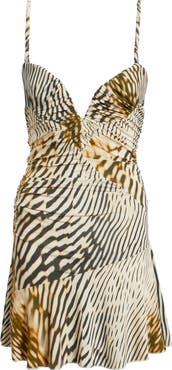 HOUSE OF CB Elsa Animal Print Jersey Minidress
