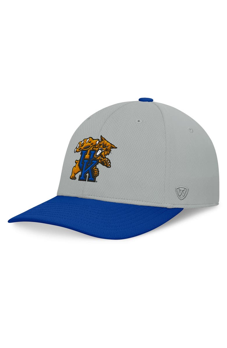 TOP OF THE WORLD Men's Top of the World  Gray/Royal Kentucky Wildcats Mick Flex Hat, Main, color, Gray