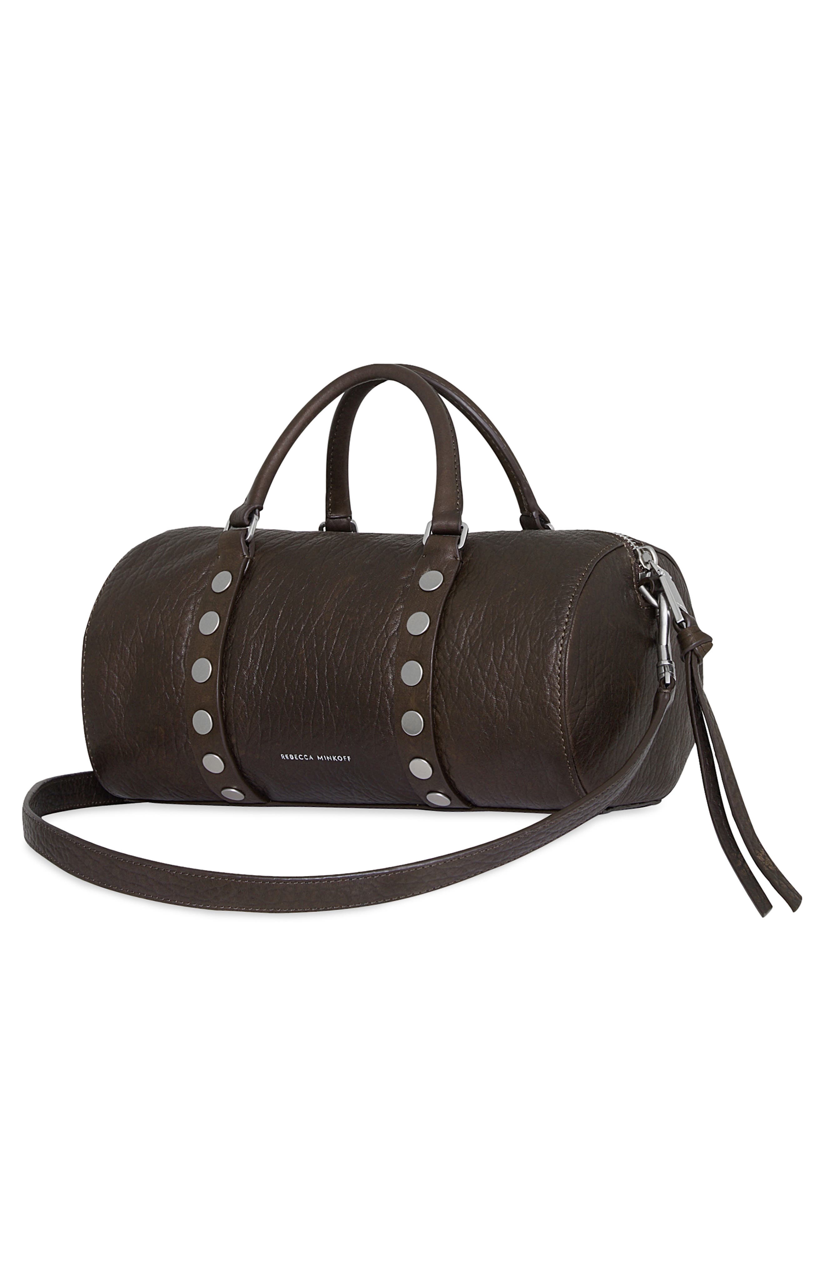 Rebecca Minkoff Tootsie Leather Barrel Crossbody Bag, Alternate, color, Fondant