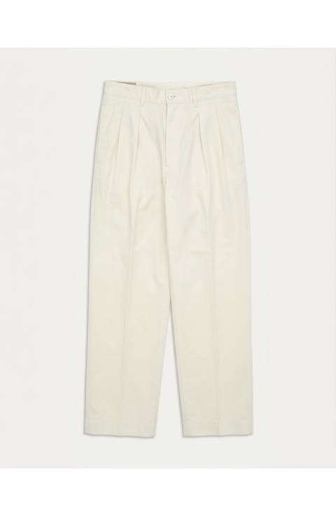 Newyork Pleated Cotton Trousers