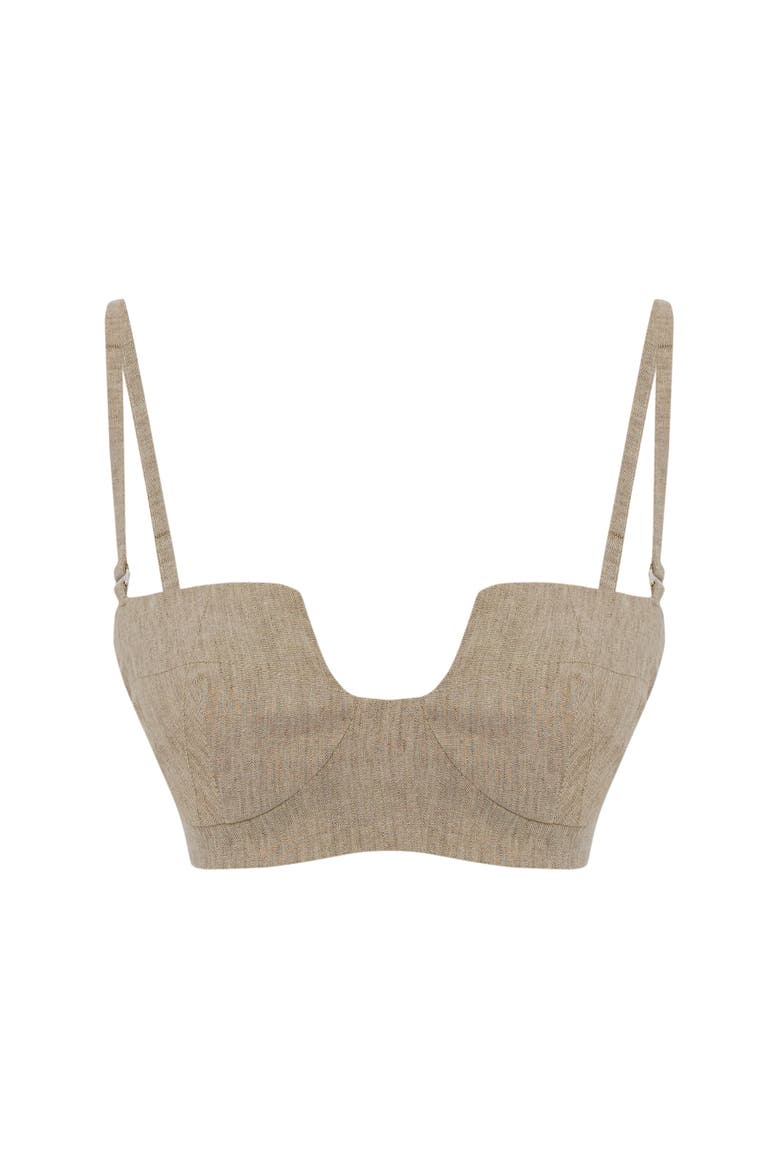 Linen Bra, Main, color, BEIGE