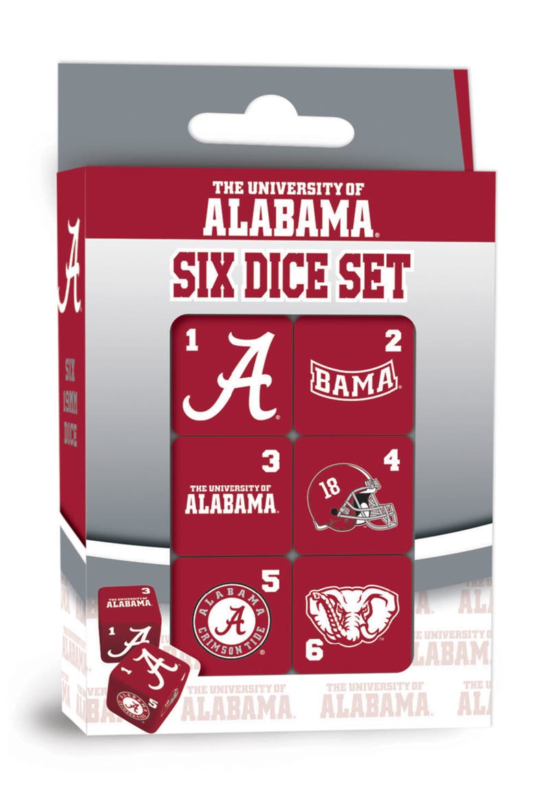 Alabama Crimson Tide Dice Set - 19mm, Main, color, Multicolor