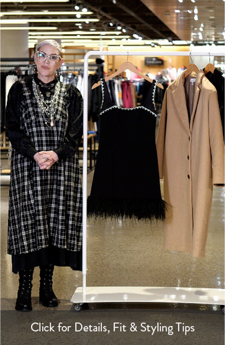 Georgie Crystal & Feather Trim Minidress, sales video thumbnail