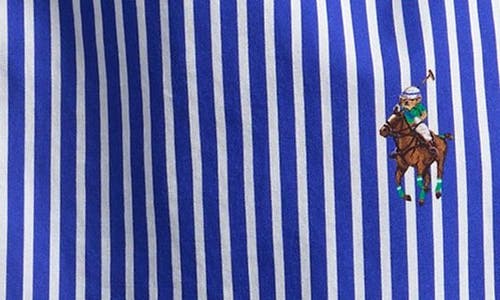 Polo Ralph Lauren Kids' Cotton Poplin Stripe Shirtdress In Blue