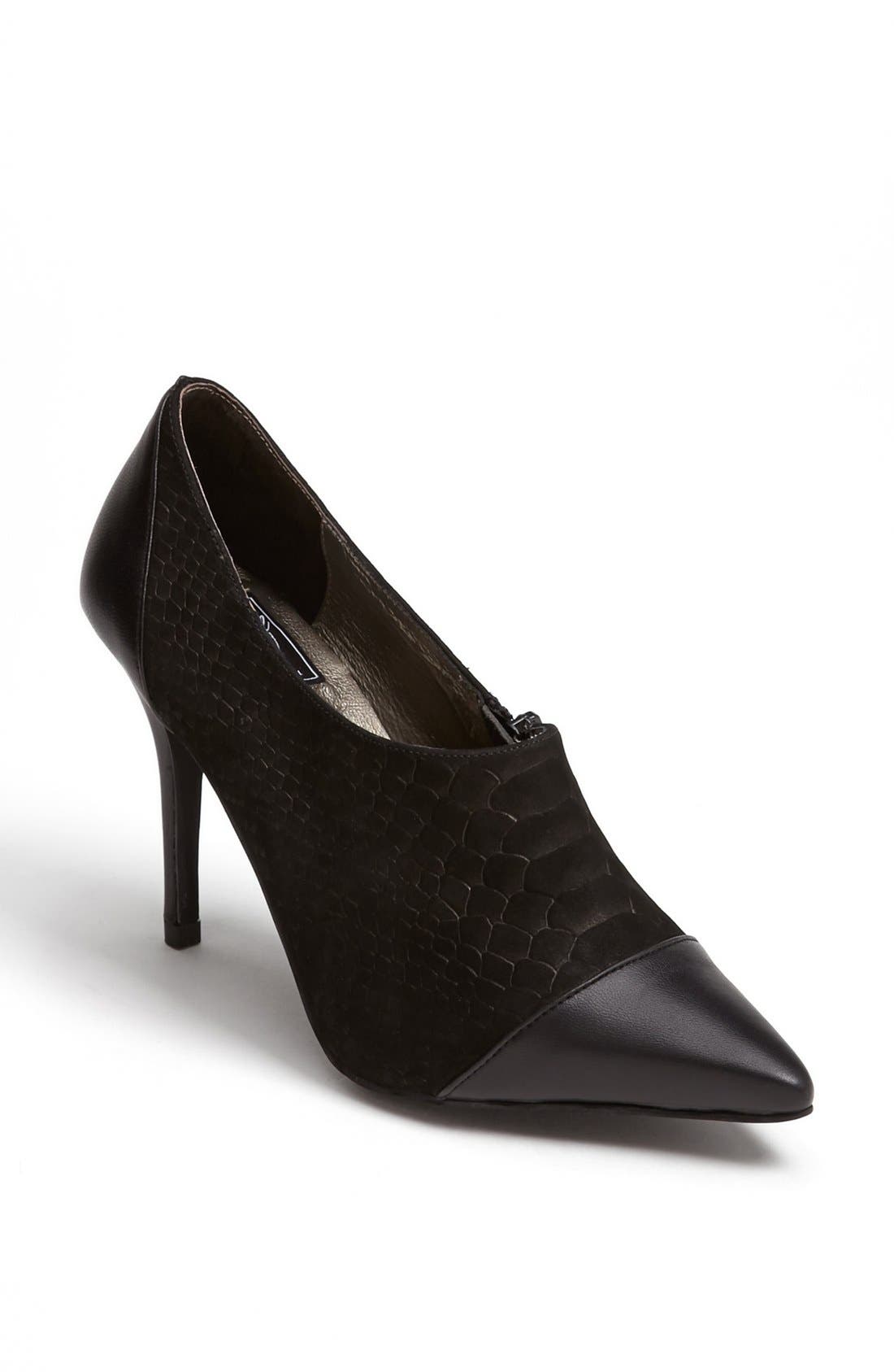 'Speil' Shootie Pump, Main, color, BLACK LEATHER/ BLACK PYTHON