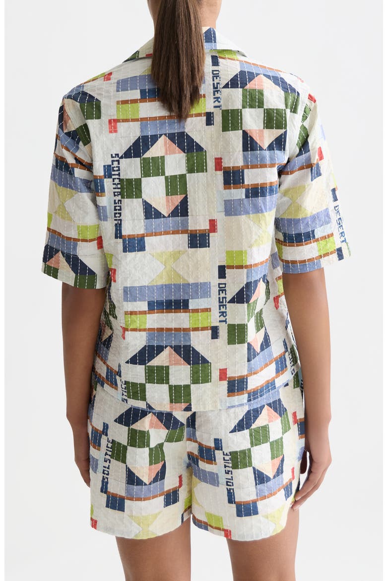 Embroidered Cotton Button-Up Shirt, Alternate, color, PATCHWORK INFINITY
