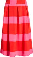 SUGARLIPS Lolli Stripe Pleated Midi Skirt