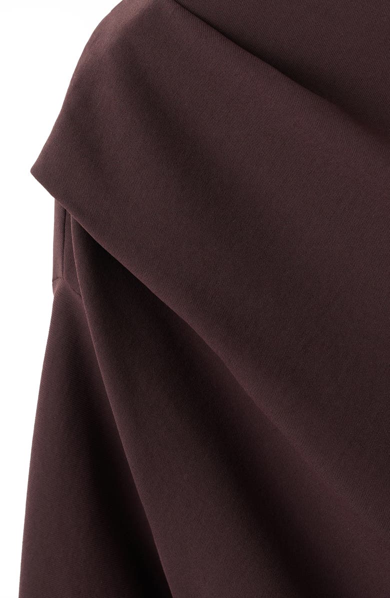 MANGO Asymmetric Long Sleeve Top, Alternate, color, Brown