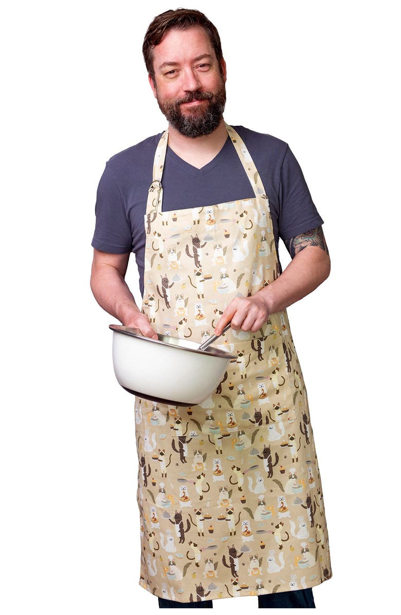 Cattington Kitchen Apron for Cat Lovers, Alternate, color, Feline Foodies, Cooking Cats