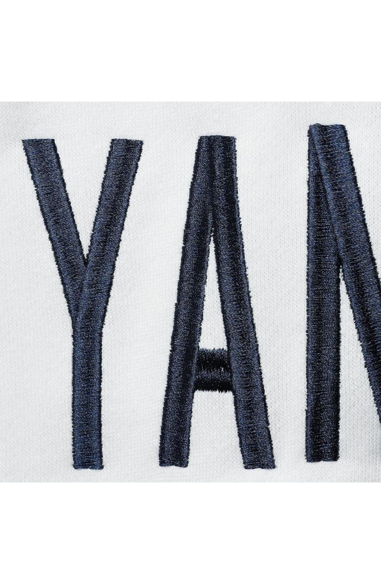 Mitchell & Ness Women's Mitchell & Ness Navy New York Yankees Color Block 2.0 Pullover Sweatshirt, Alternate, color, 