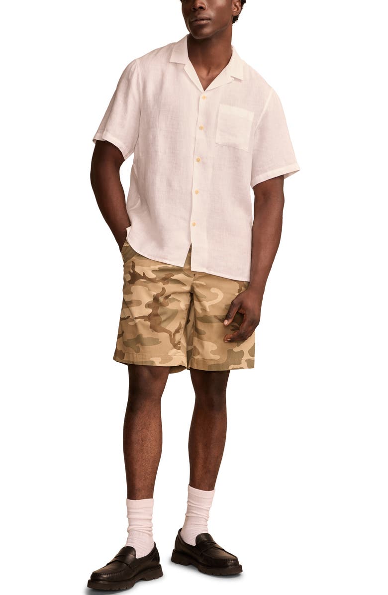 Lucky Brand Slub Linen Camp Shirt, Alternate, color, 