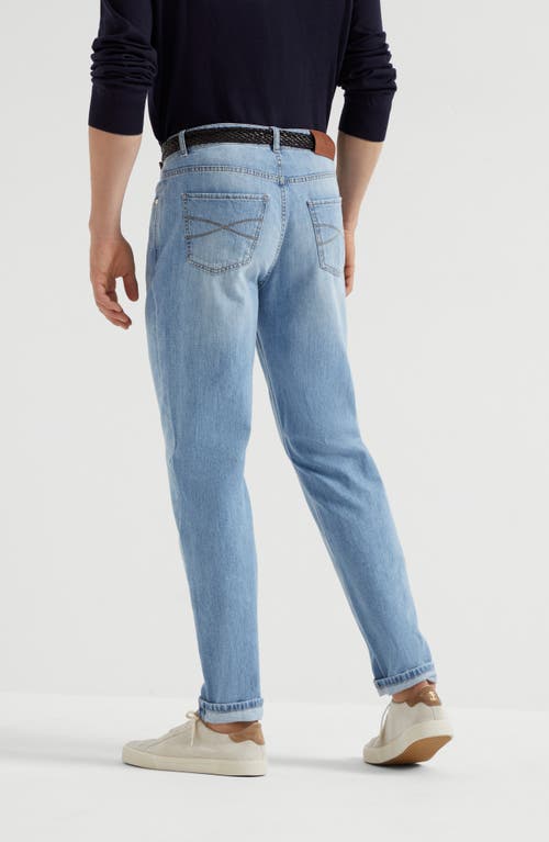 Brunello Cucinelli Traditional Fit Denim Jeans In Light Denim