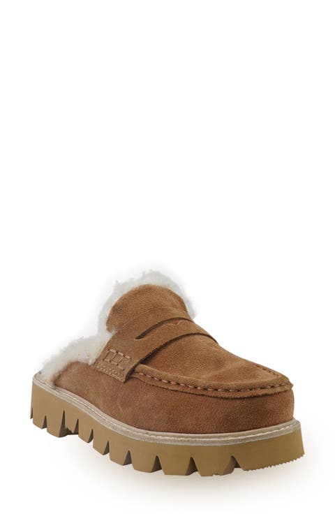 Leesa Faux Shearling Lined Clog (Women)