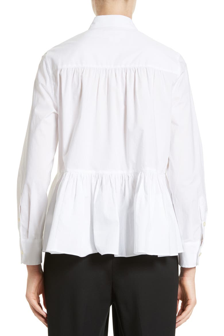 poplin swing shirt, Alternate, color, FRESH WHITE