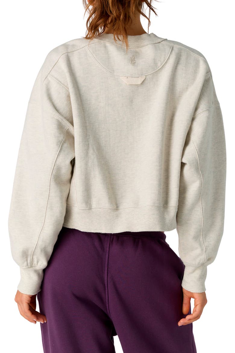 Intercept Crop Sweatshirt, Alternate, color, WHITE HEATHER GREY
