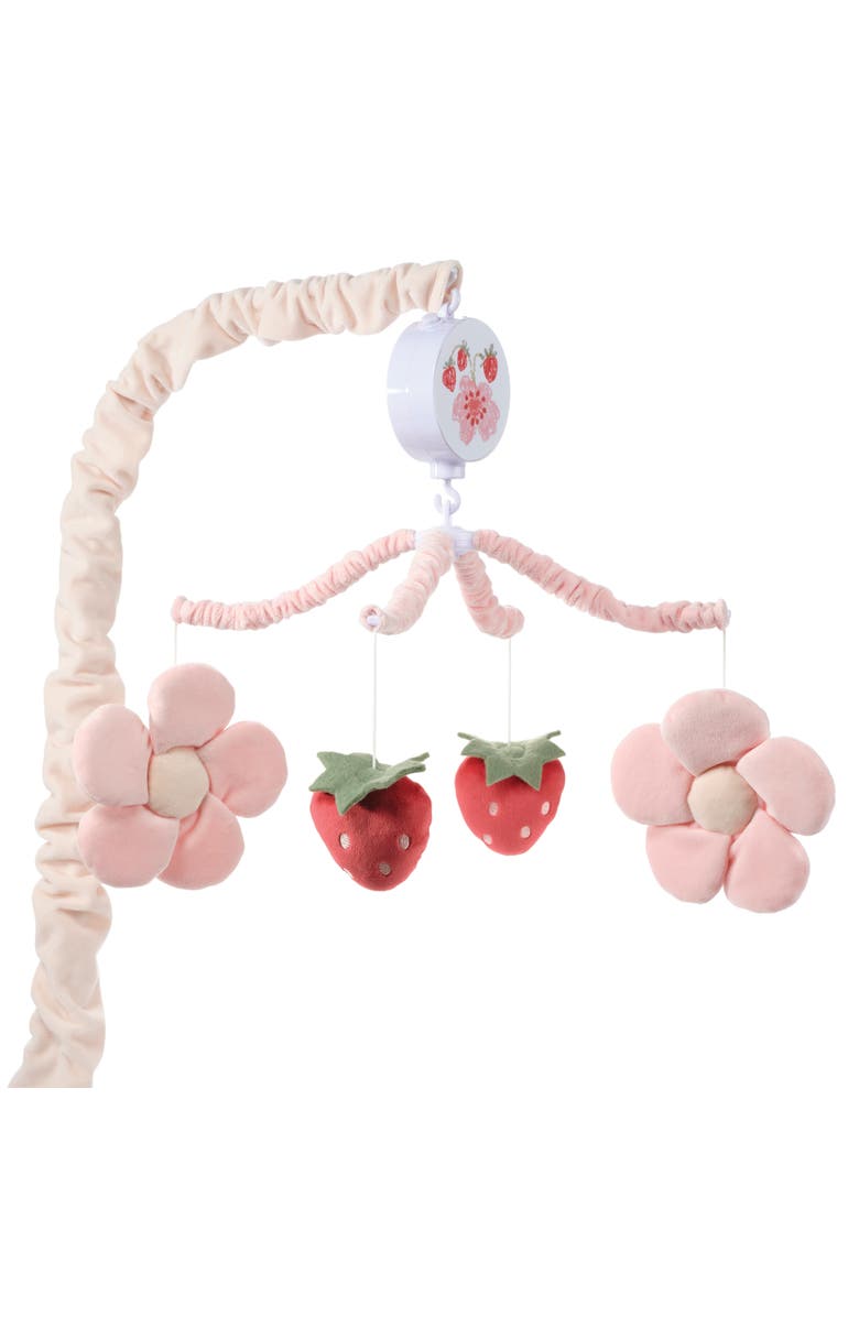 Bedtime Originals Flower Power Strawberry Musical Baby Crib Mobile Soother Toy, Main, color, Pink