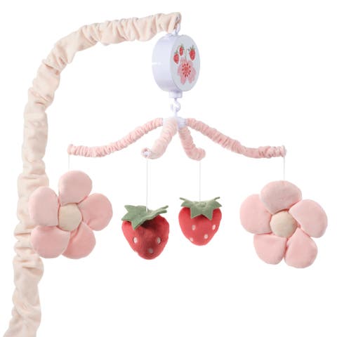 Flower Power Strawberry Musical Baby Crib Mobile Soother Toy