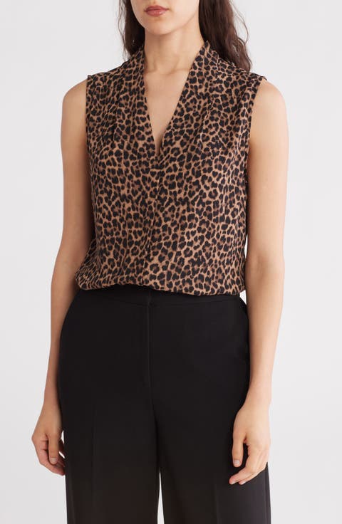 V-Neck Sleeveless Woven Shell Top