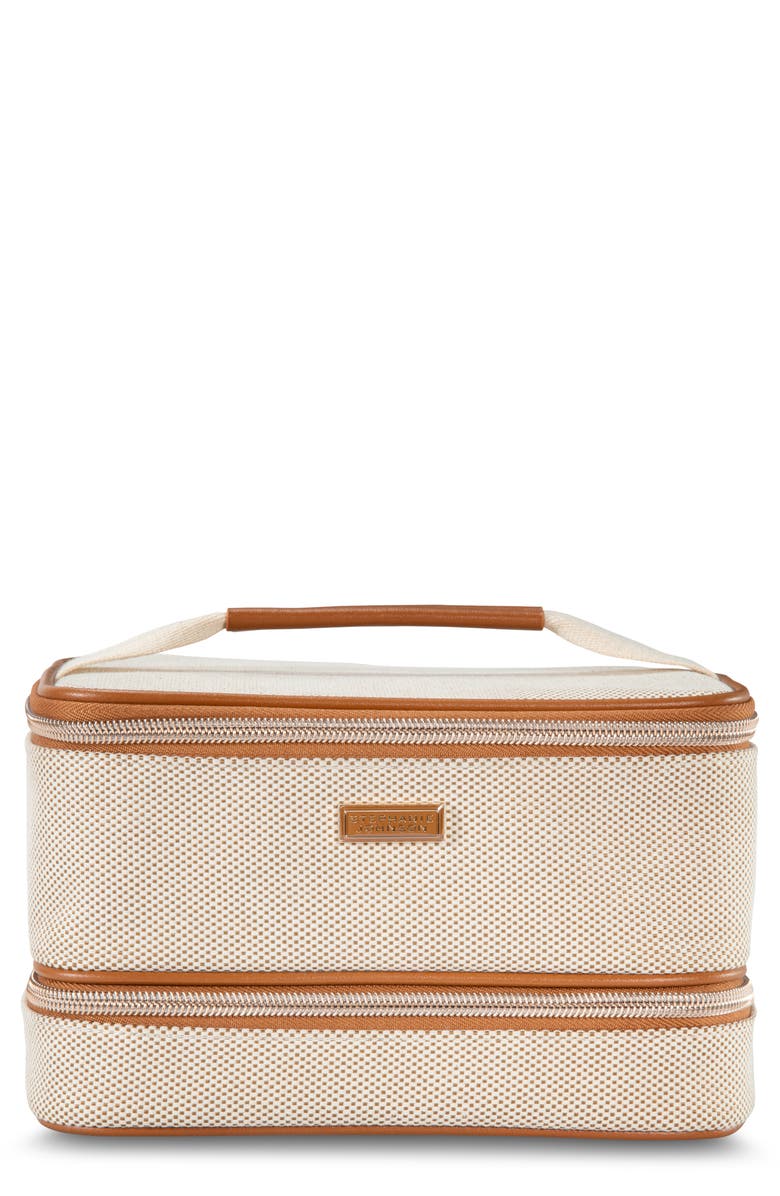 Stephanie Johnson Tropea Ivory Jenny Train Cosmetics Case, Main, color, Ivory