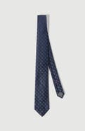 Brunello Cucinelli Silk tie with geometric floral pattern