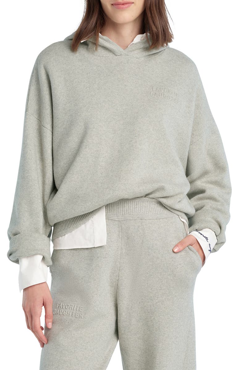 Favorite Daughter The Staying In Cotton & Cashmere Hoodie, Main, color,