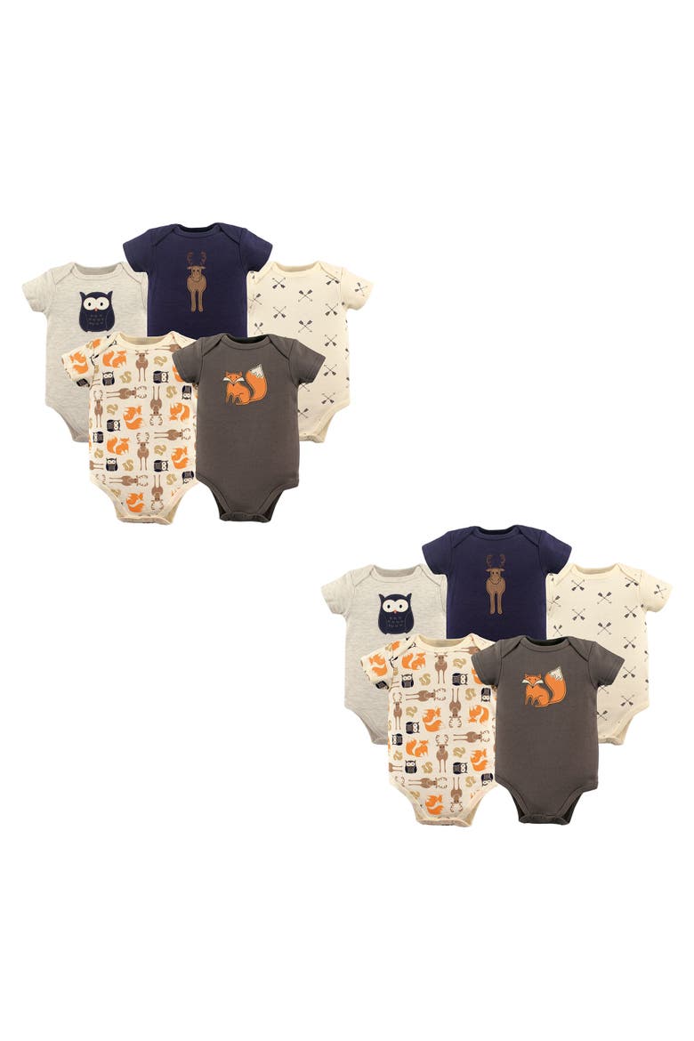 Cotton 3-Piece Bodysuit Set, Main, color, Forest 10-Piece