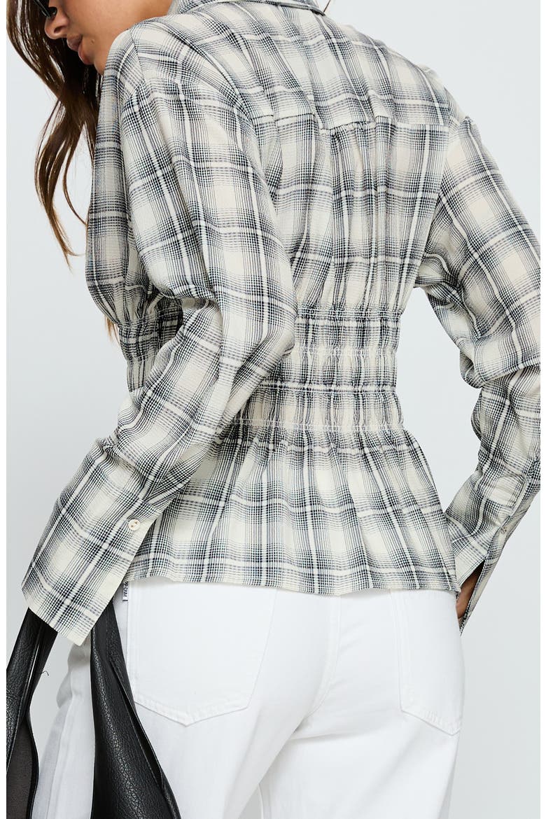 As You Are Check Button-Up Shirt, Alternate, color, BLACK CHECK