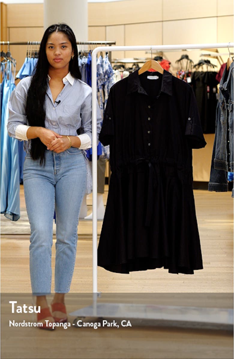 Meadow Drawstring Waist Shirtdress, sales video thumbnail