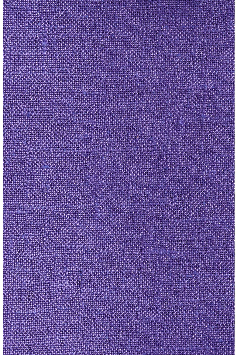 Solid Linen Pocket Square, Alternate, color, PURPLE