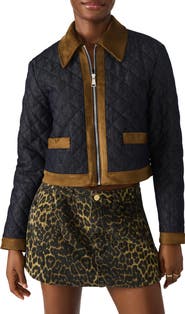 Steve Madden Agatha Quilted Denim Jacket