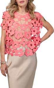 SAACHI Floral Lace Vest