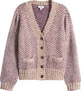 CeCe Tuck Stitch Grandpa Button-Up Cardigan