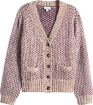 CeCe Tuck Stitch Grandpa Button-Up Cardigan